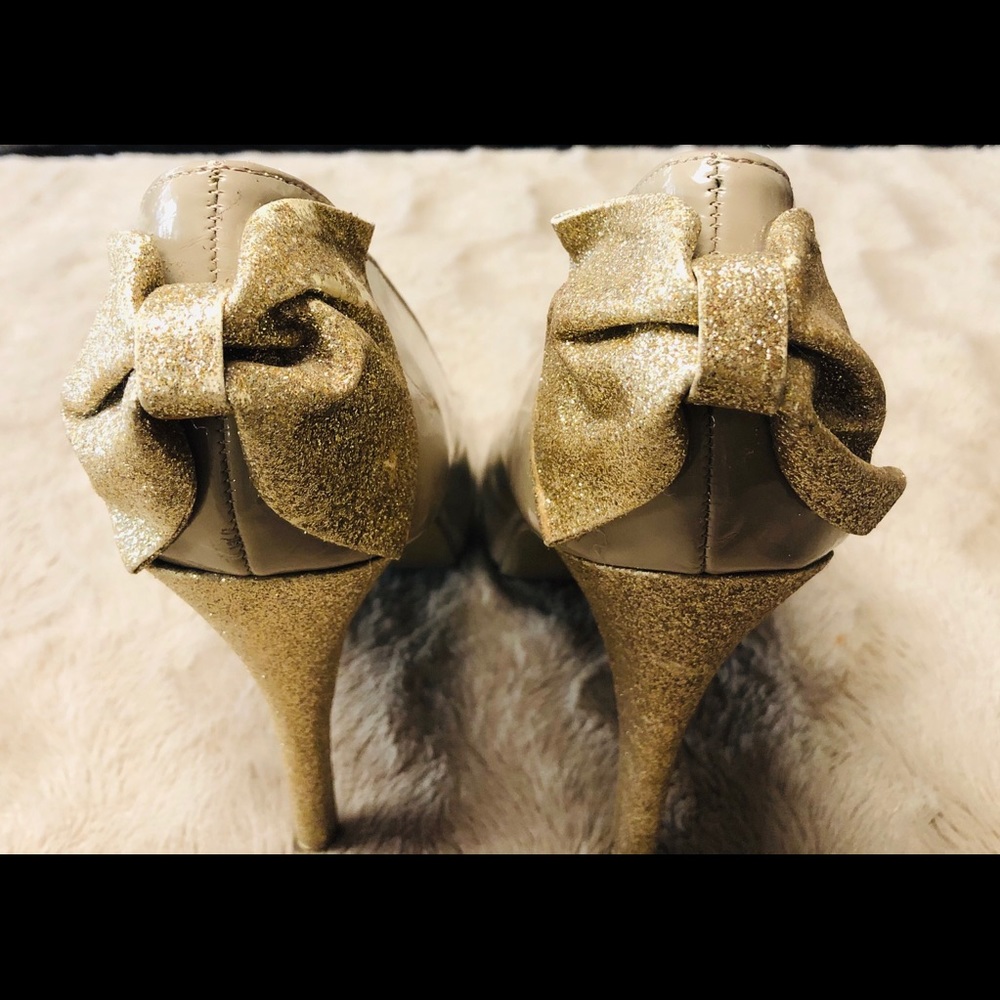 Re-Posh-Nude/Gold Heels-7.5
